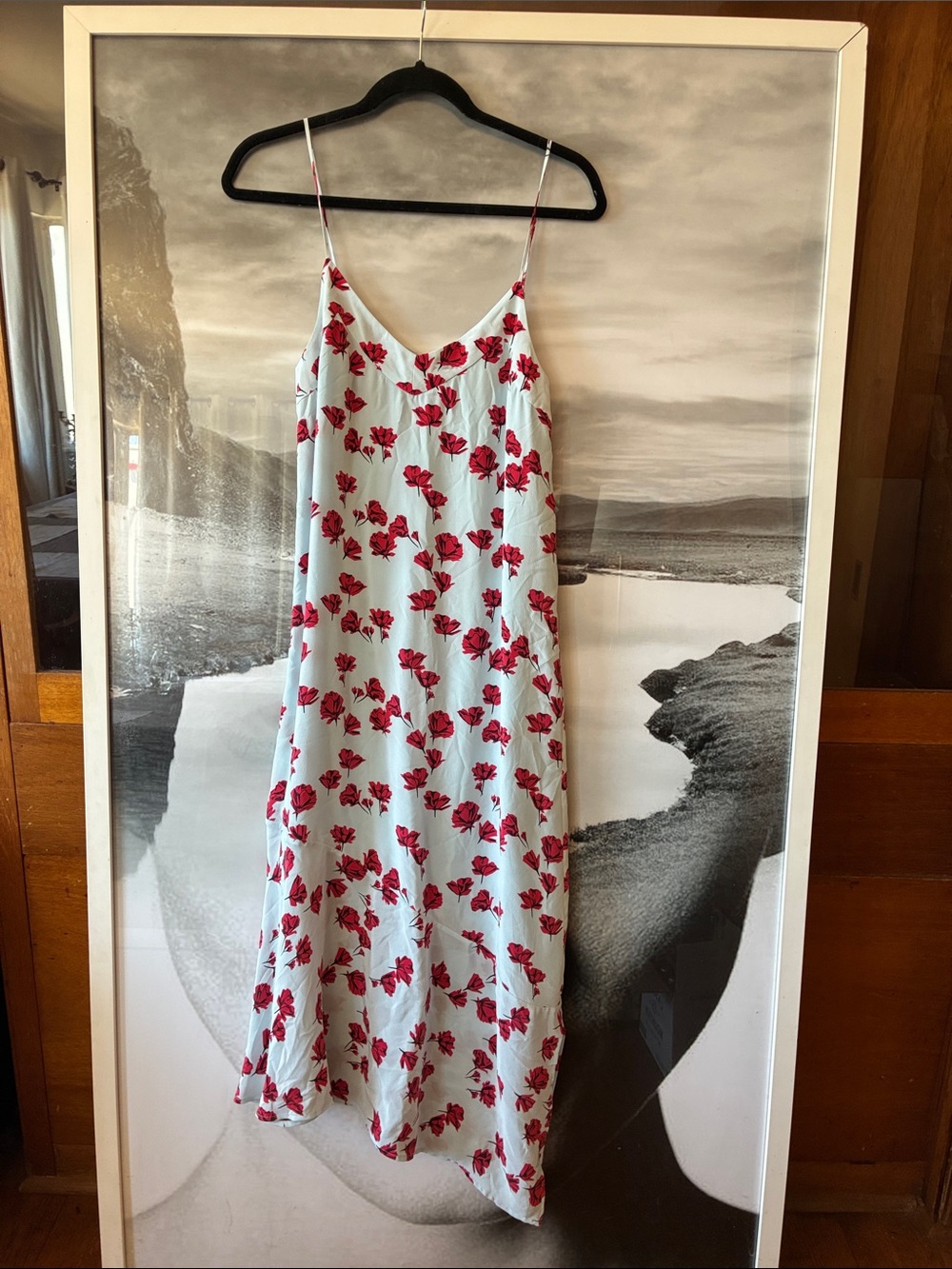 Equipment  Femme Jada Dress Floral Slip 100% Silke size small asymmetrical